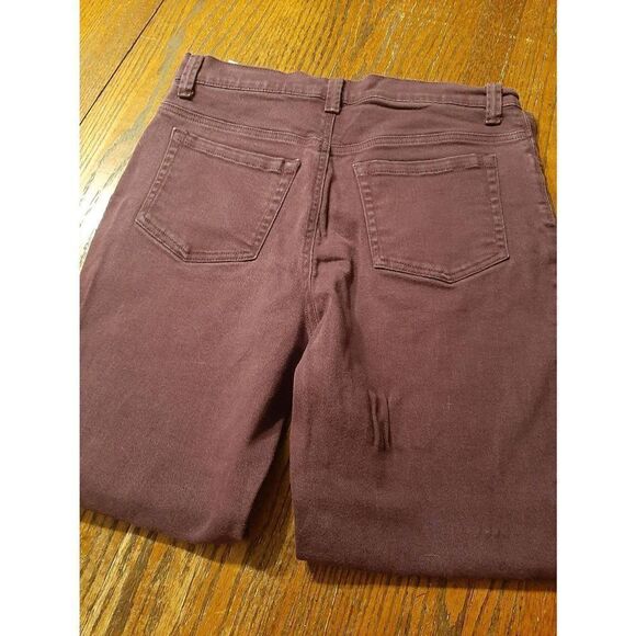 Size 8P Petite Gloria Vanderbilt Amanda Plum Purple Denim Jeans Casual Pants - Picture 4 of 4